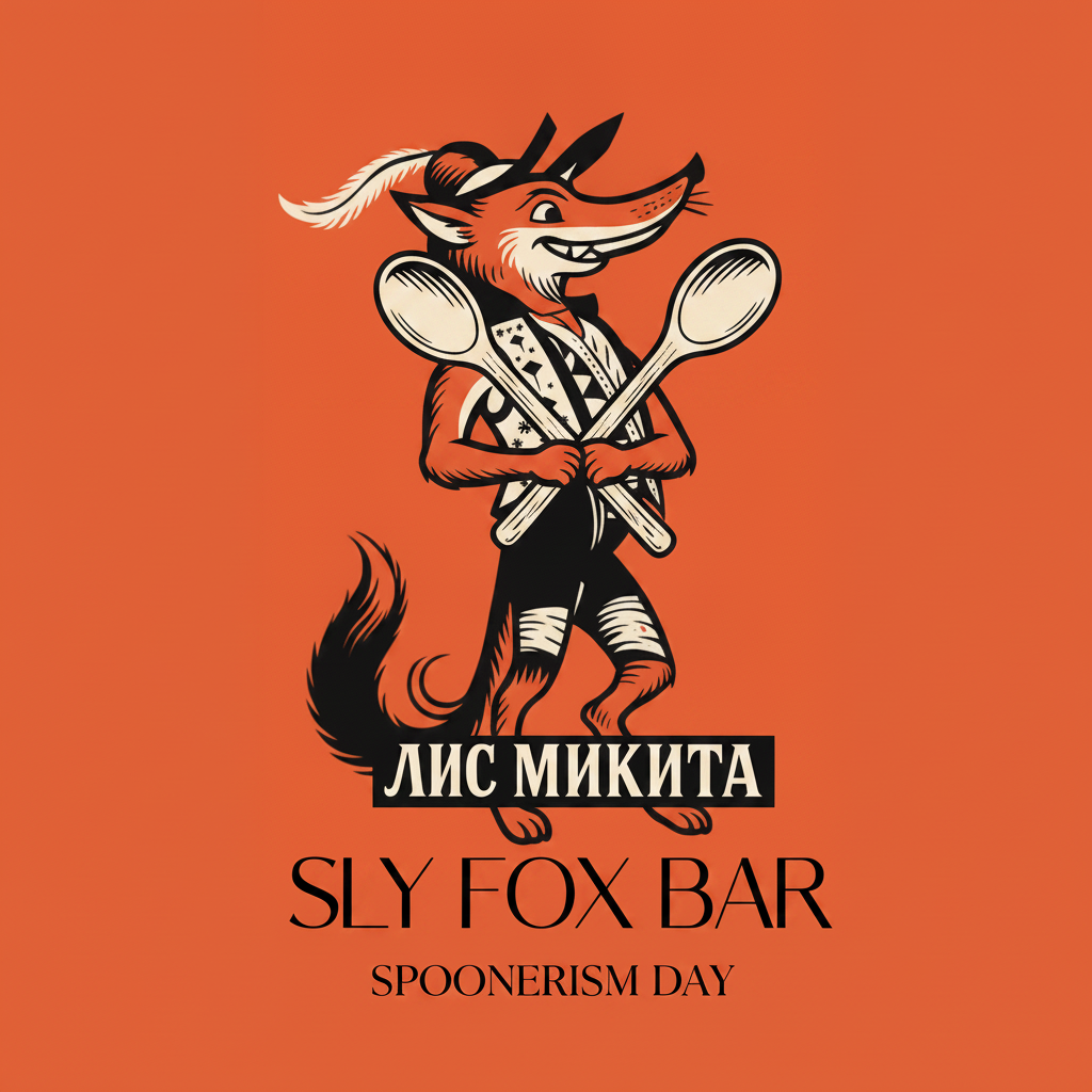 Spoonerism Day fox logo