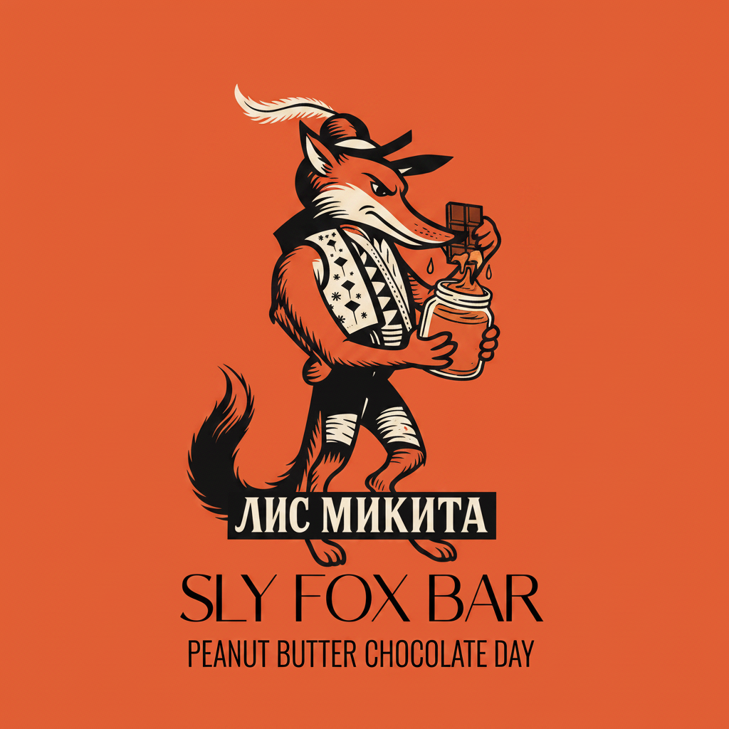 Peanut Butter and Chocolate Day fox logo