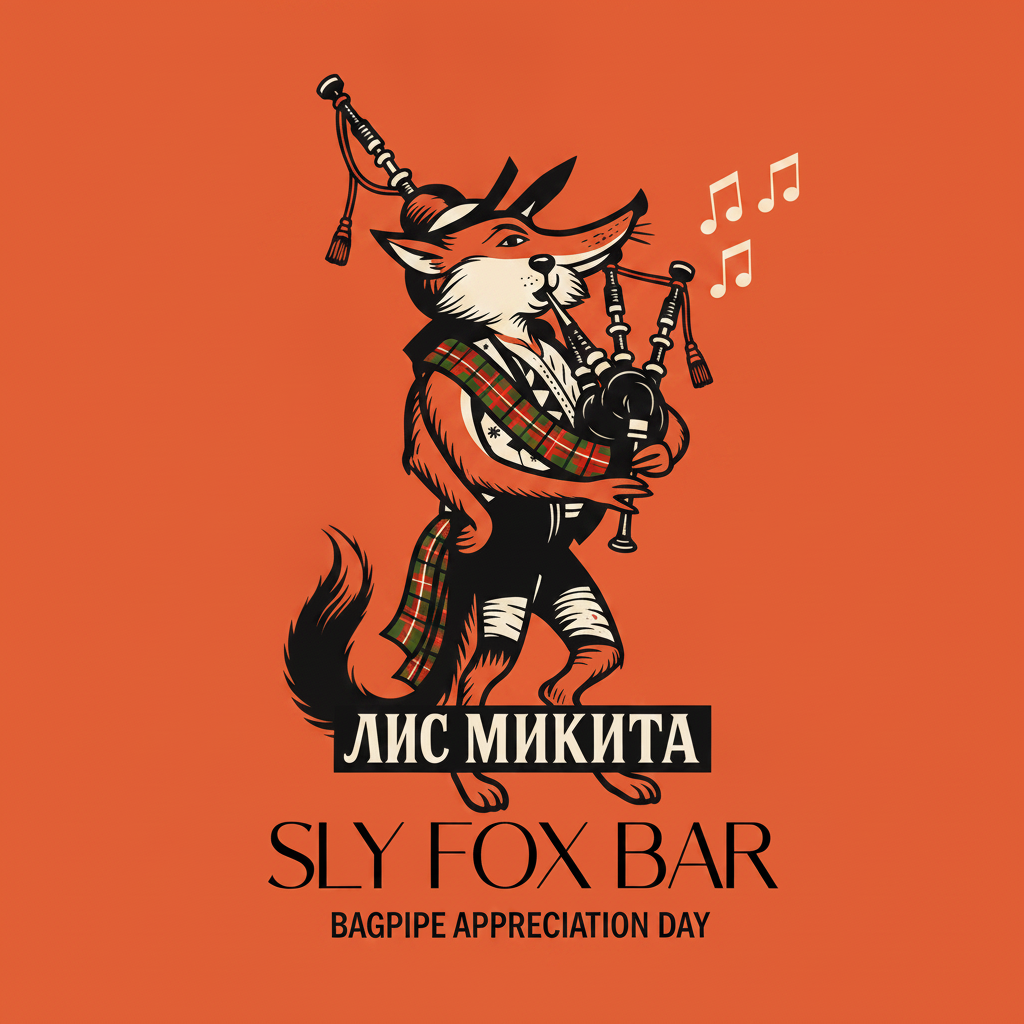 Bagpipe Appreciation Day fox logo