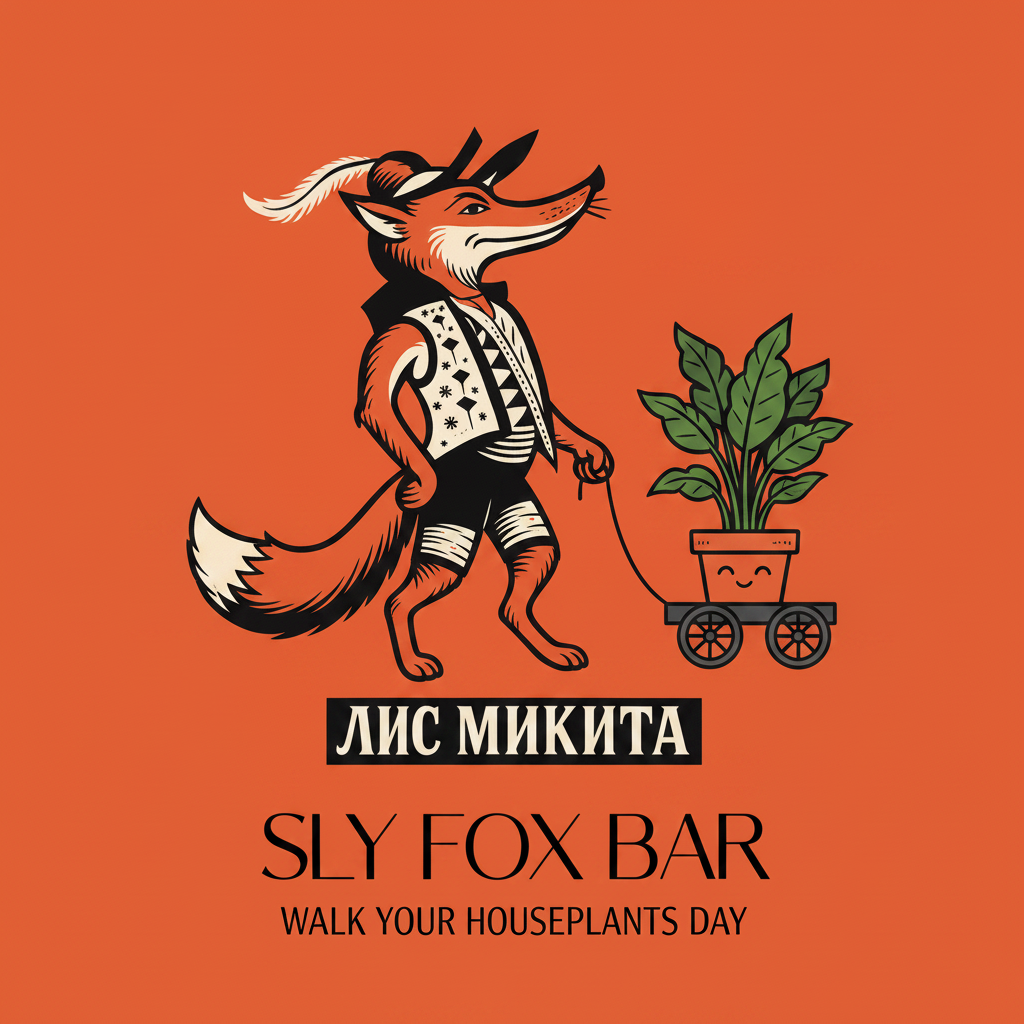 Take Your Houseplants for a Walk Day fox logo