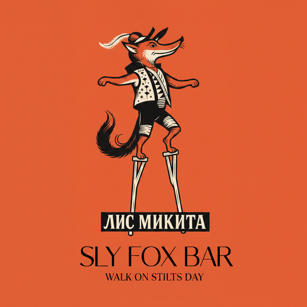 Walk on Stilts Day fox logo